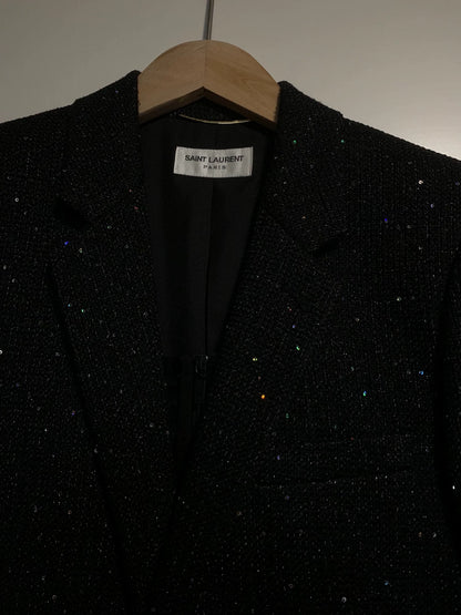 Saint Laurent Paris Sequin woven suit jacket