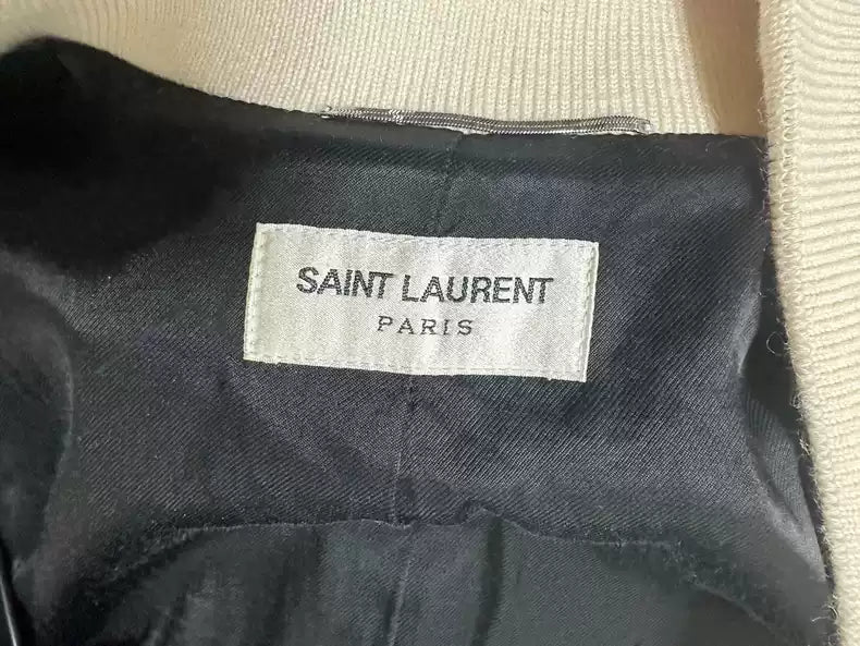 Saint Laurent Paris White baseball jersey