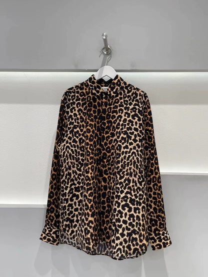 Saint Laurent Paris Leopard print shirt