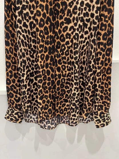 Saint Laurent Paris Leopard print shirt