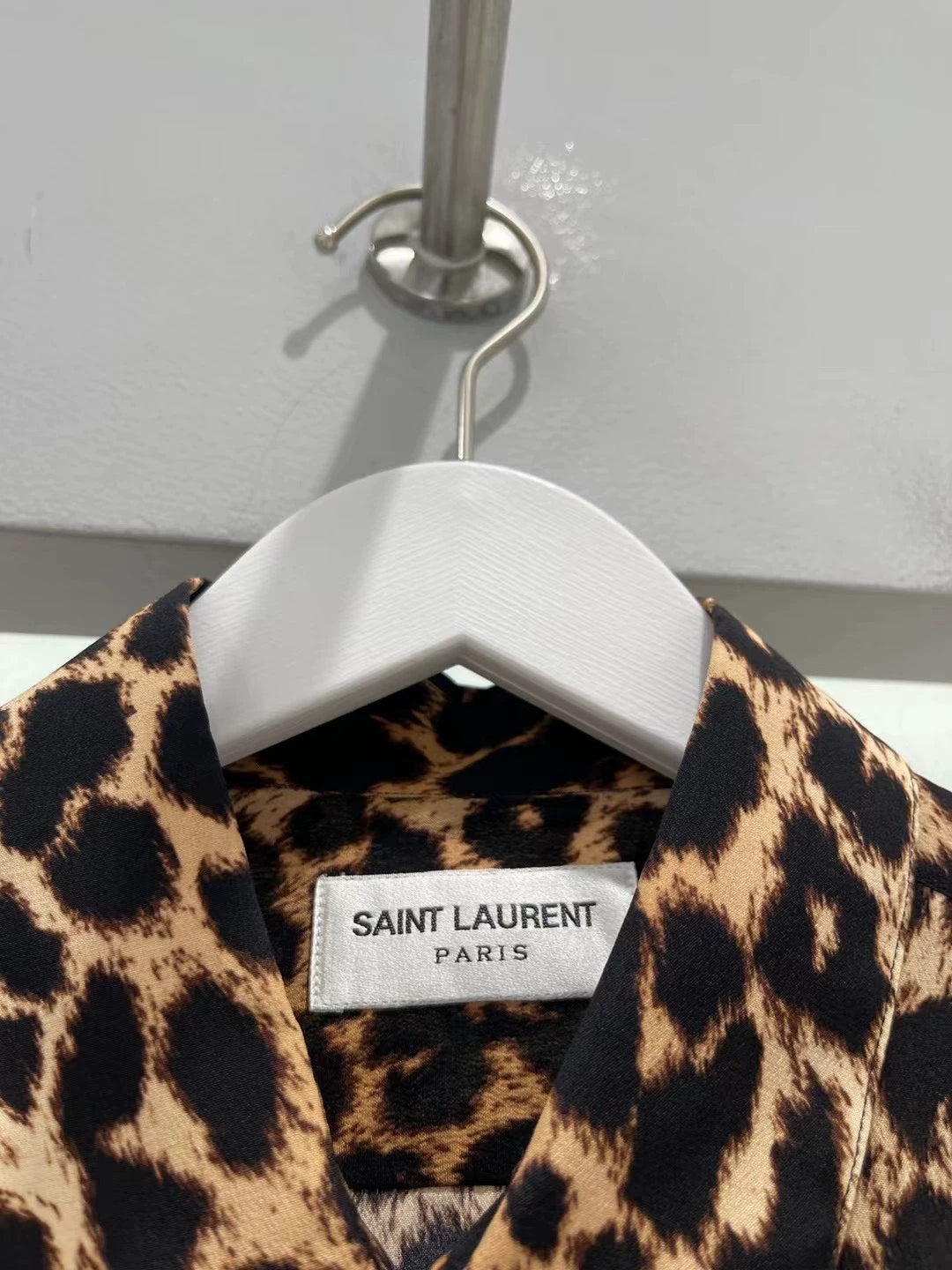 Saint Laurent Paris Leopard print shirt