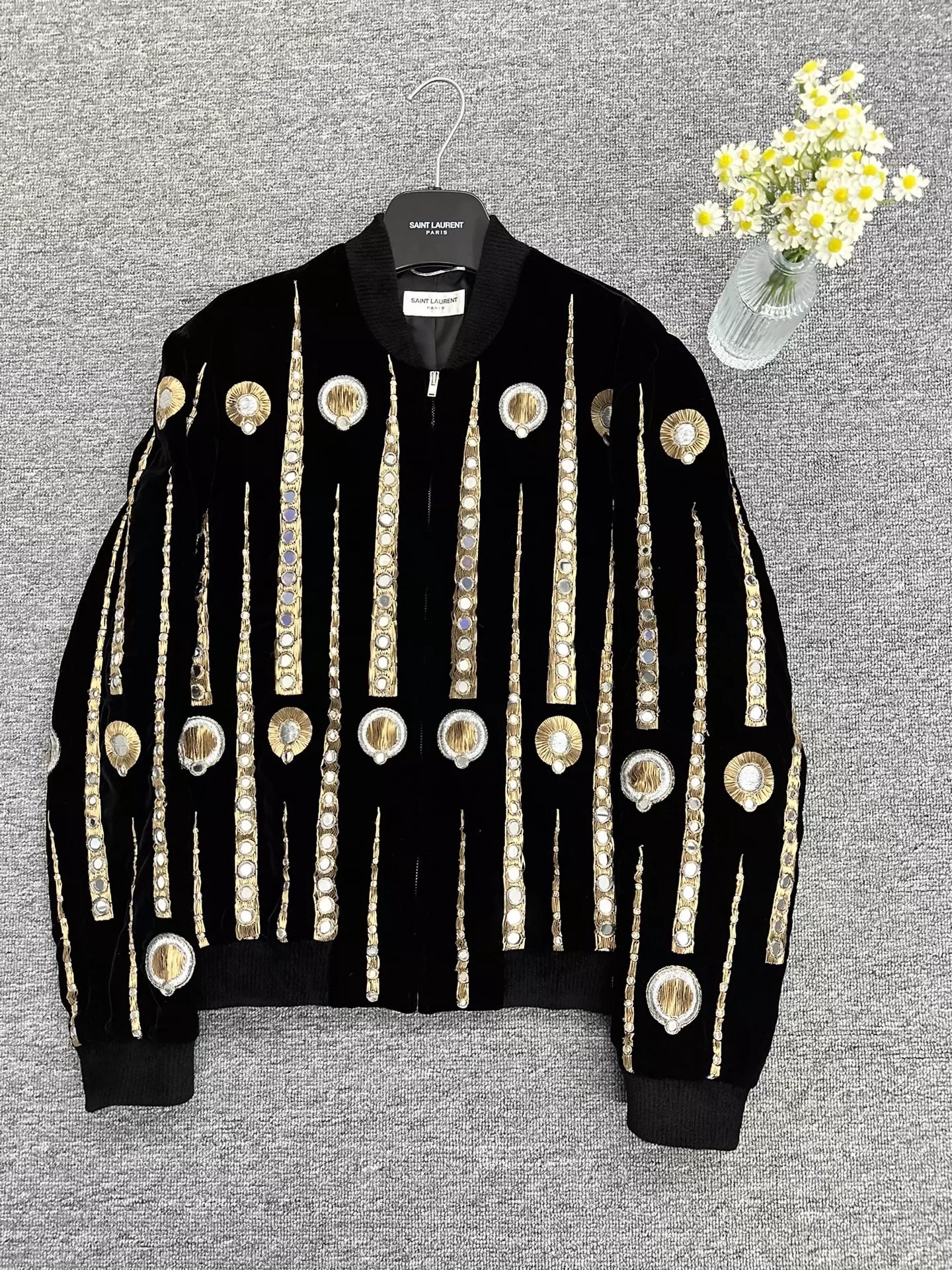 Saint Laurent Paris19SS jukebox velvet jacket