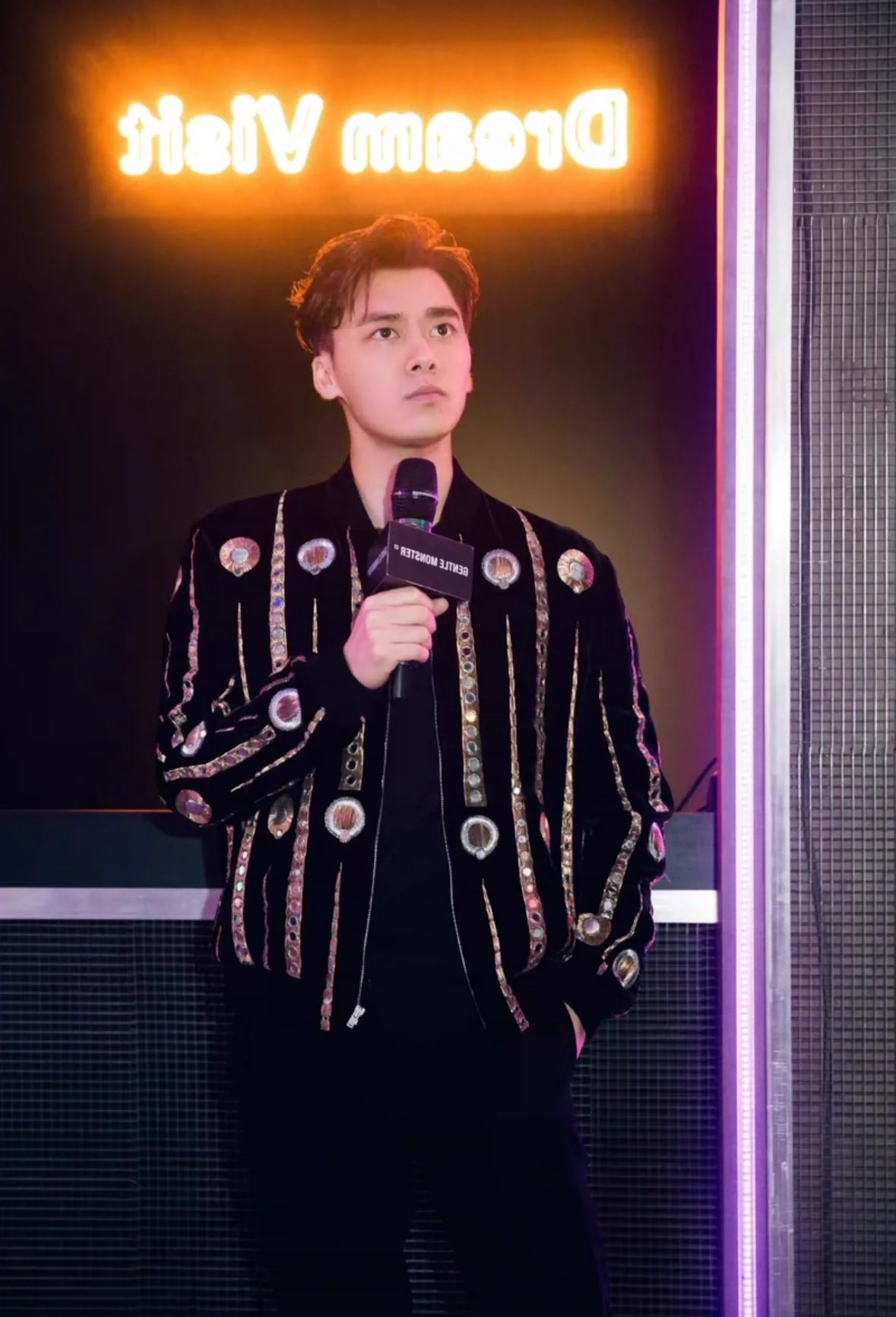 Saint Laurent Paris19SS jukebox velvet jacket