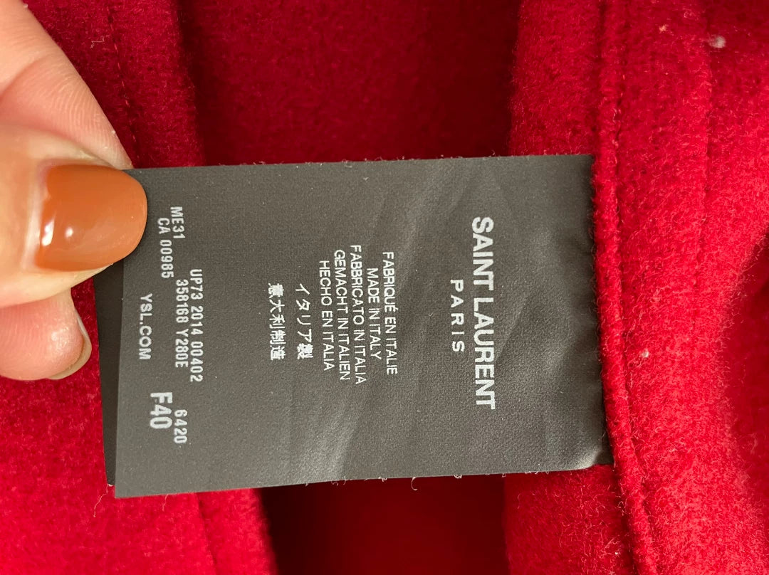 Saint Laurent Paris Red woolen coat