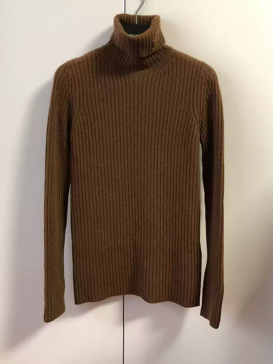 Saint Laurent Paris Ribbed high collar knitted sweater