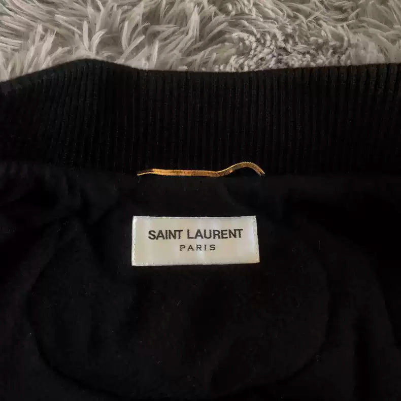 Saint Laurent Paris Cowhide baseball jersey