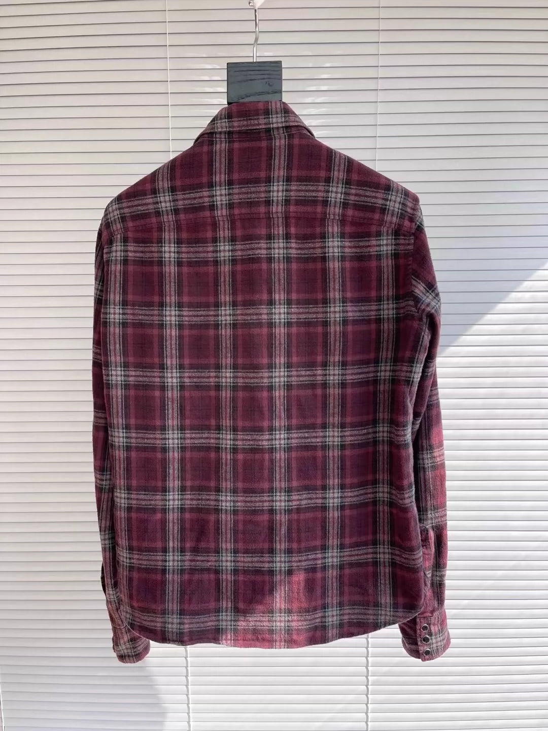 Saint Laurent Paris Dark red checkered shirt