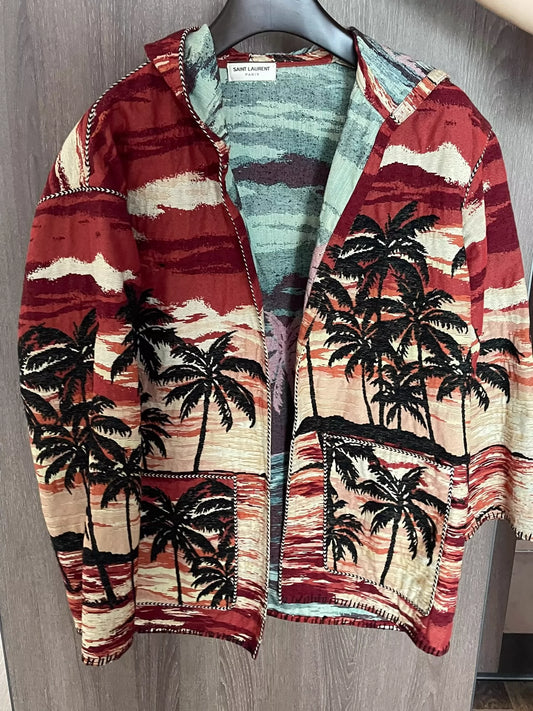 Saint Laurent Paris Coconut tree cloak