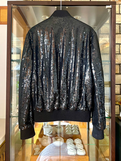 Saint Laurent Paris 17FW Black Scale Baseball Jacket