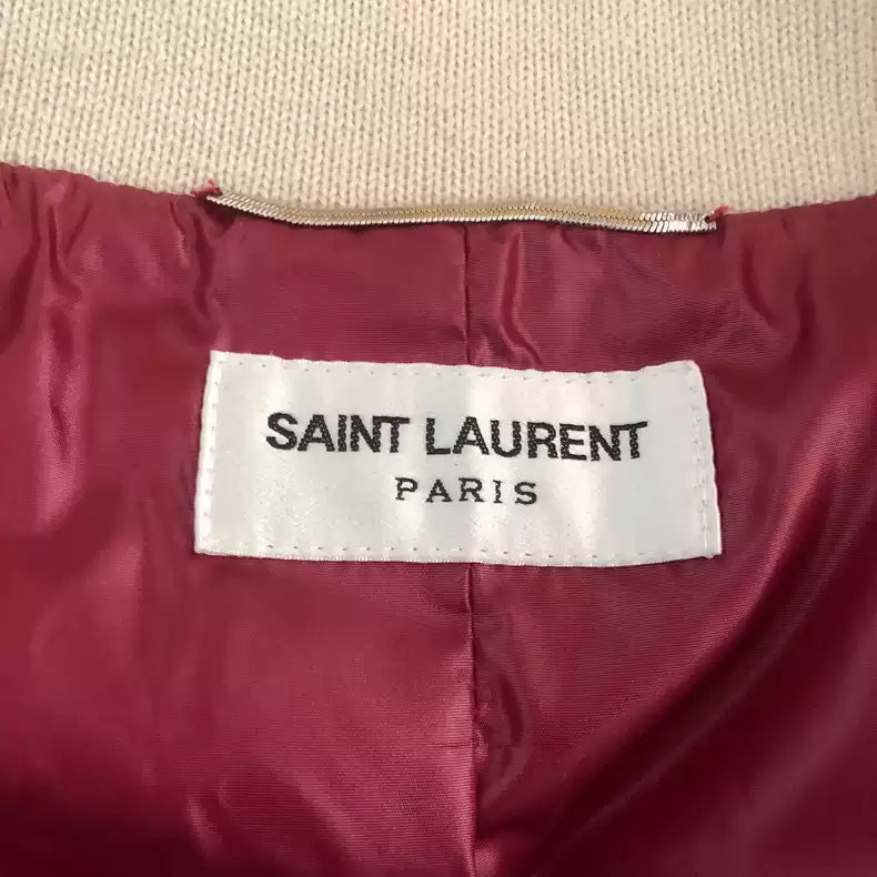 Saint Laurent Paris Wool nylon baseball jersey