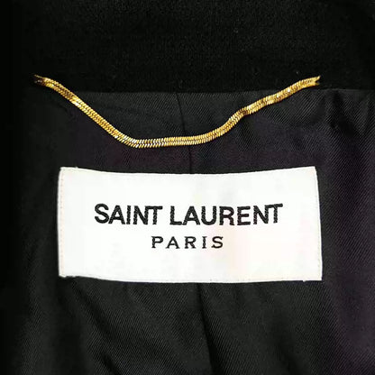 Saint Laurent Paris Navy anchor coat with gold buckle