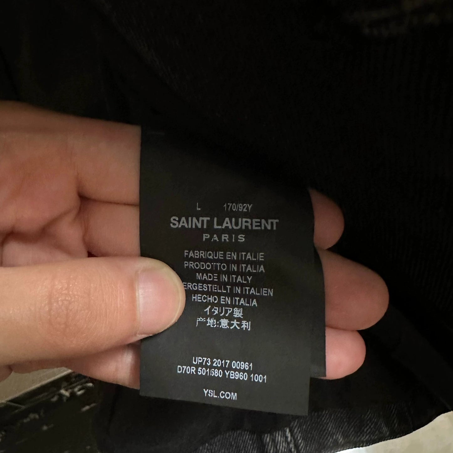 Saint Laurent Paris Palace denim jacket