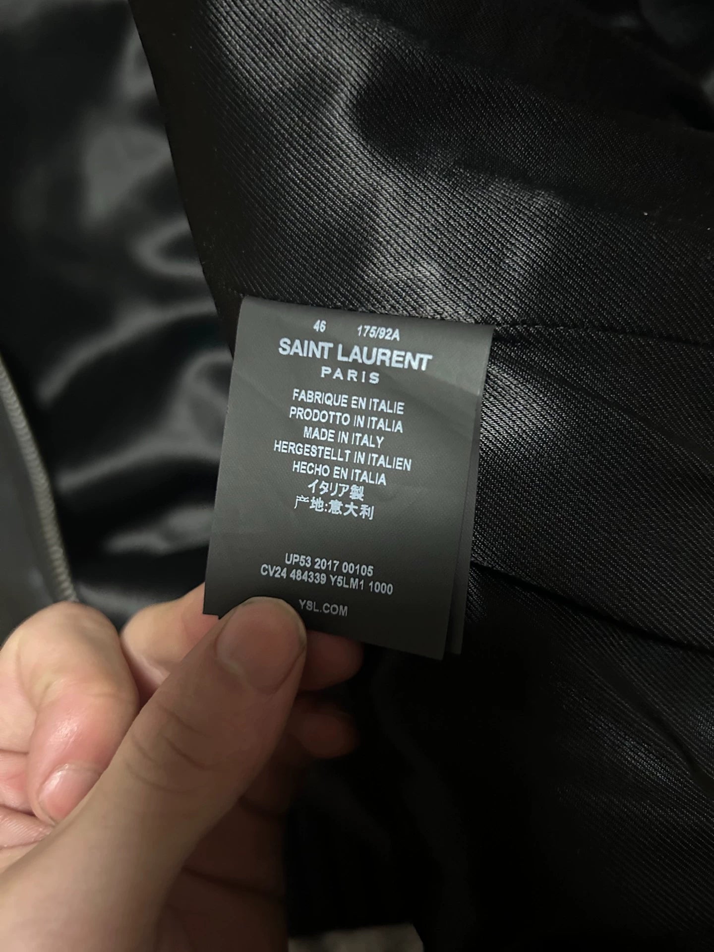 Saint Laurent Paris17fw fur integrated jacket