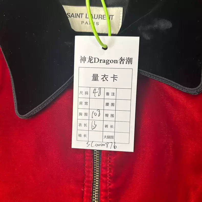 Saint Laurent Paris Red velvet jacket