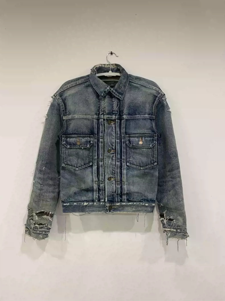 Saint Laurent Paris Make an old ripped denim jacket