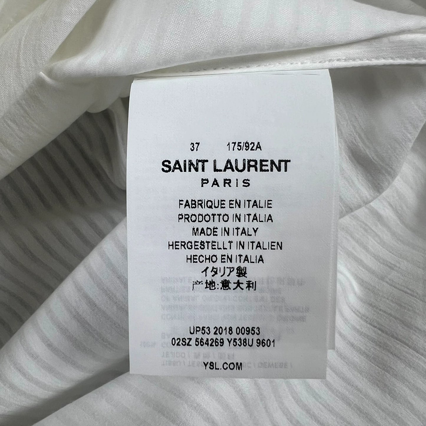 Saint Laurent Paris 19ss striped shirt