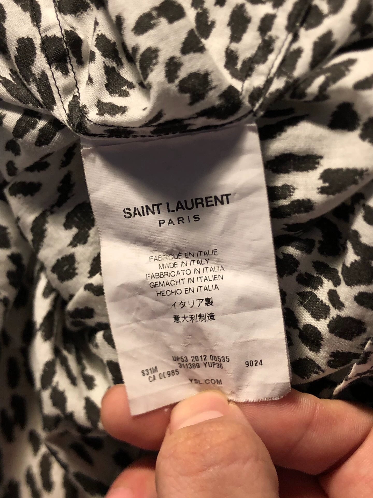 Saint Laurent Paris Hedi Slimane shirt