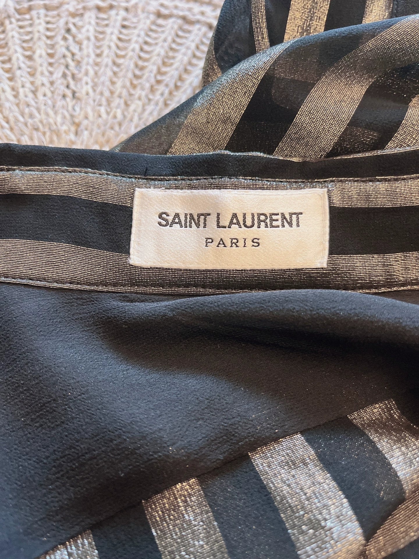 Saint Laurent Paris Striped silk shirt