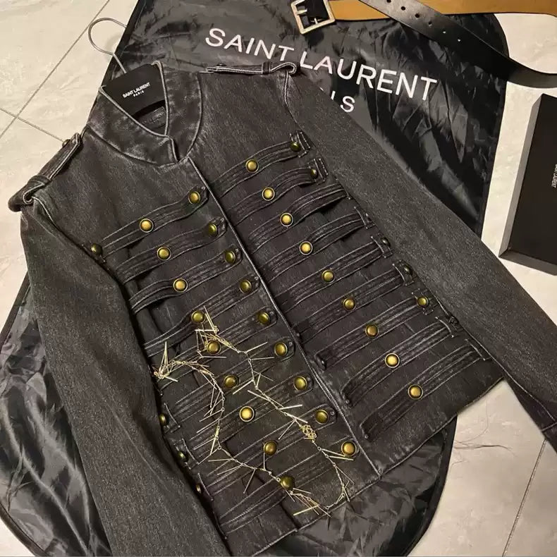 Saint Laurent Paris Court denim jacket