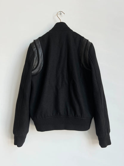 Saint Laurent Paris Black wool baseball jacket