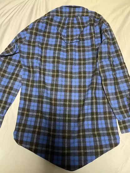 Saint Laurent Paris 13AW plaid wool shirt