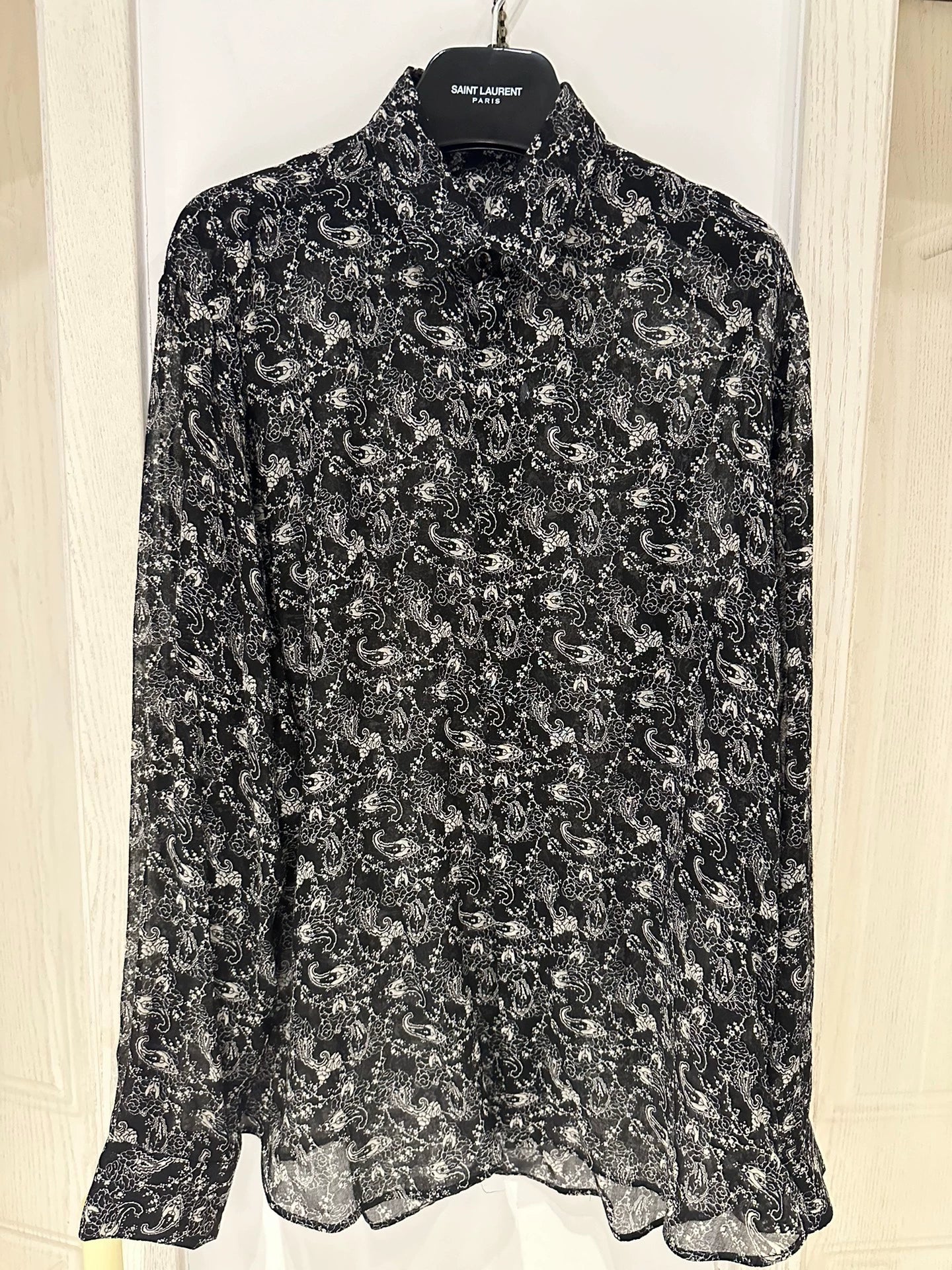 Saint Laurent Paris Wool Paisley shirt