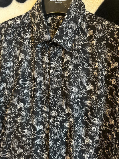 Saint Laurent Paris Wool Paisley shirt