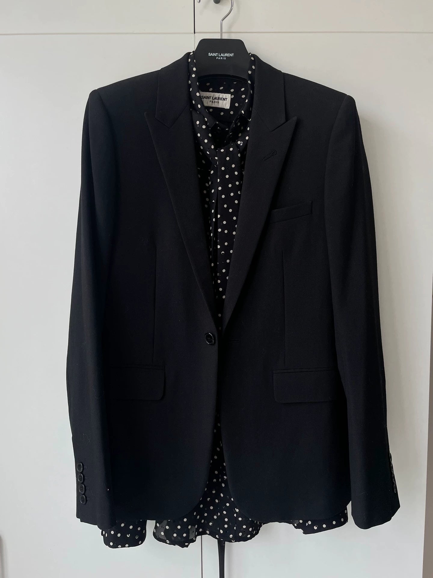 Saint Laurent Paris Gun collar smoking suit jacket