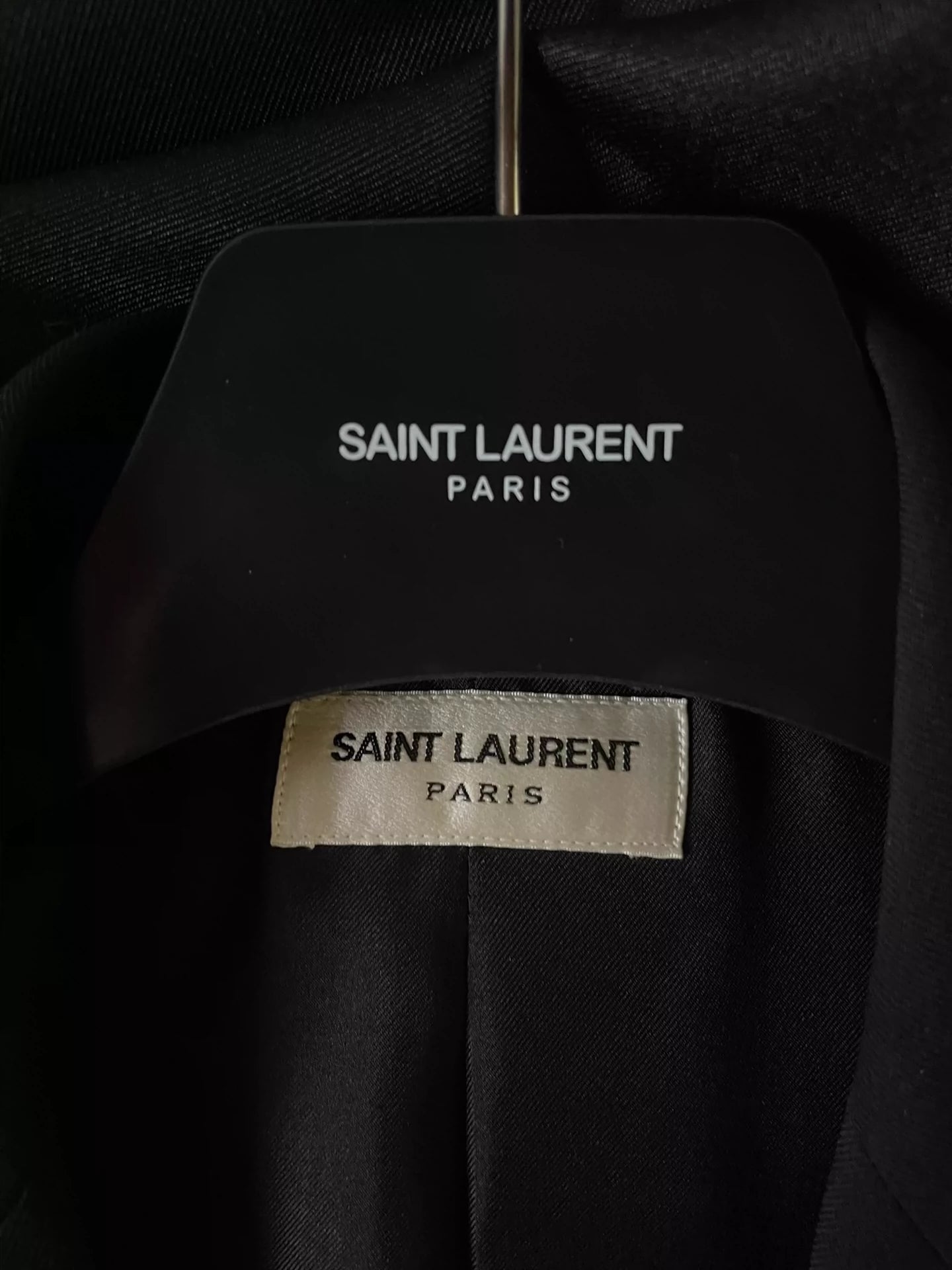 Saint Laurent Paris Gun collar smoking suit jacket