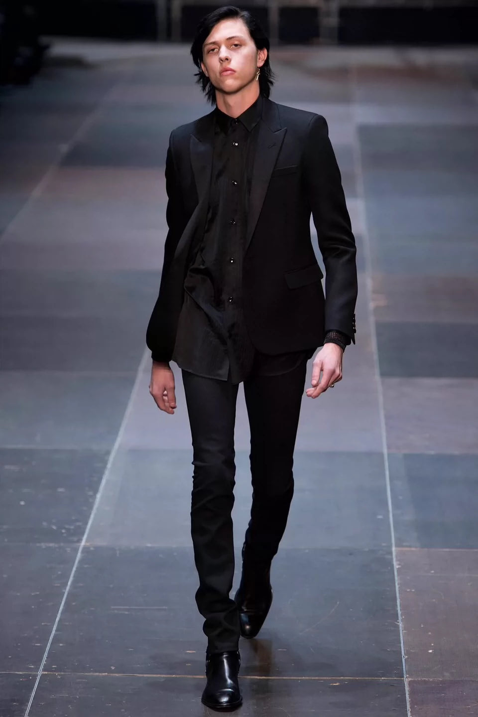 Saint Laurent Paris Gun collar smoking suit jacket