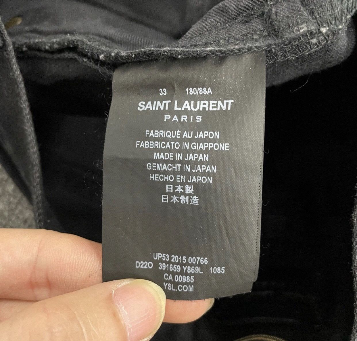 Saint Laurent D02 washed and damaged jeans - DMC