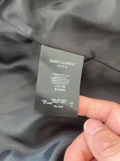 Classic Saint Laurent Motorcycle Jacket in Black