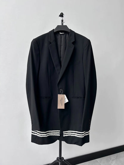 Comme des Garçons Flocked Long Blazer