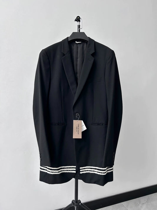Comme des Garçons Flocked Long Blazer