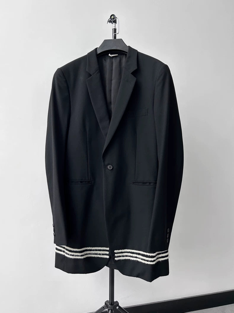 Comme des Garçons Flocked Long Blazer
