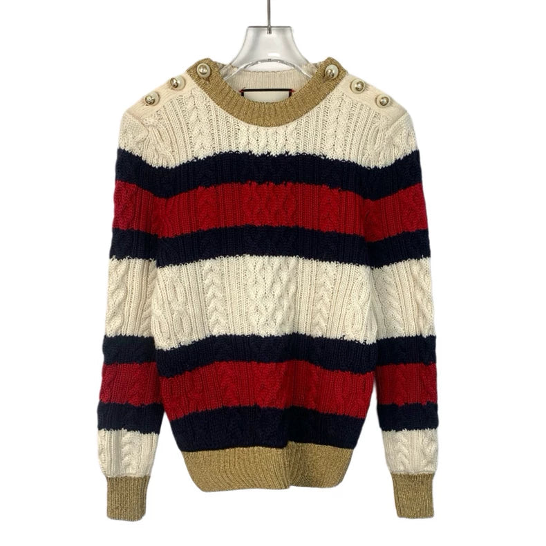 Gucci Colorful Striped Wool Sweater