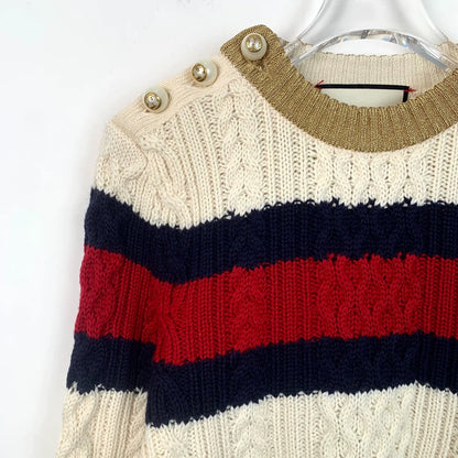 Gucci Colorful Striped Wool Sweater
