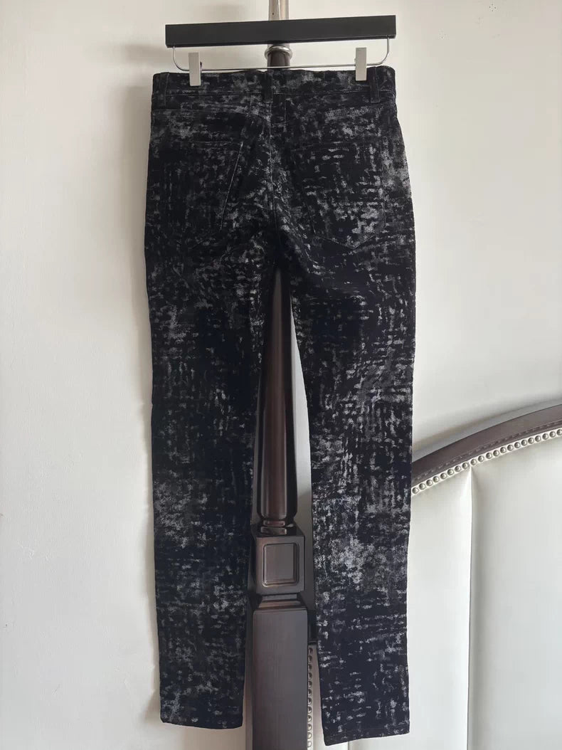 Saint Laurent 16FW Sequin Velvet Jeans