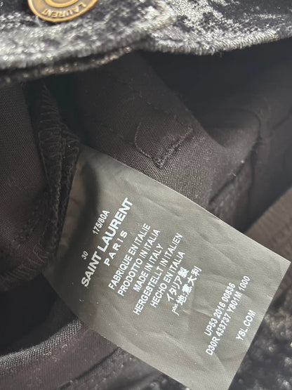 Saint Laurent 16FW Sequin Velvet Jeans