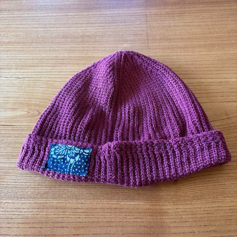 visvim Burgundy Knit Beanie Hat