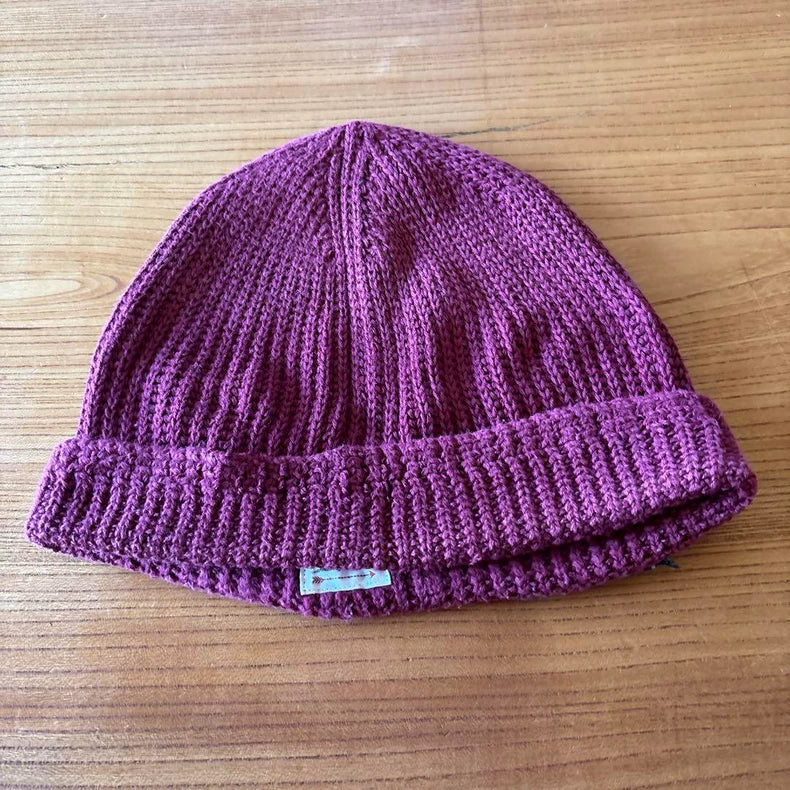 visvim Burgundy Knit Beanie Hat