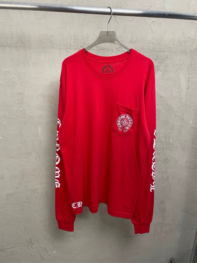 Chrome Hearts Vintage Red Long Sleeve T-Shirt