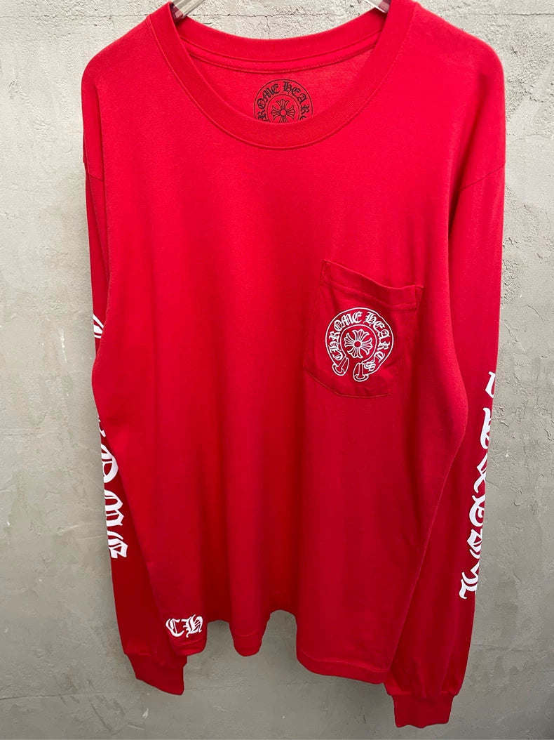 Chrome Hearts Vintage Red Long Sleeve T-Shirt