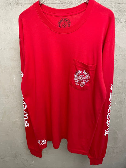Chrome Hearts Vintage Red Long Sleeve T-Shirt