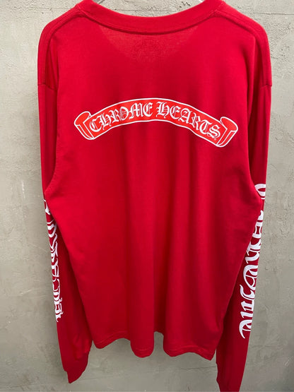 Chrome Hearts Vintage Red Long Sleeve T-Shirt