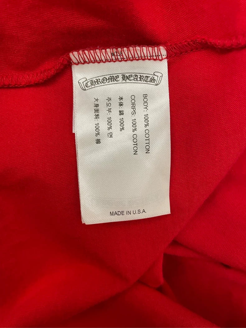 Chrome Hearts Vintage Red Long Sleeve T-Shirt