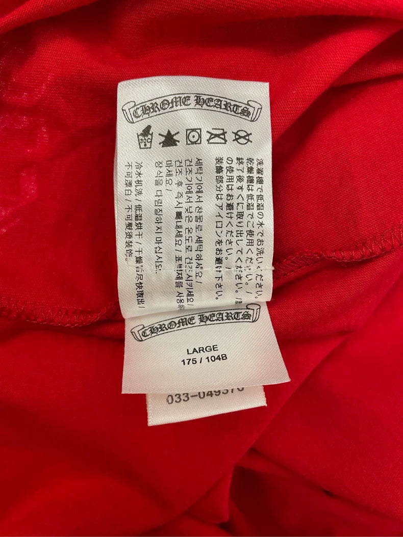 Chrome Hearts Vintage Red Long Sleeve T-Shirt