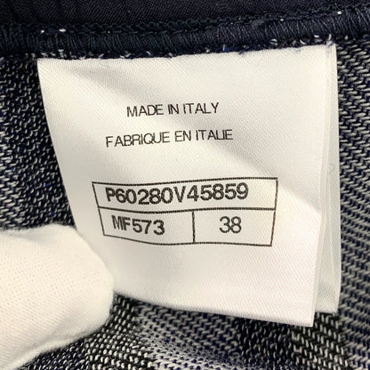 Chanel Striped Wide Leg Wool Pants