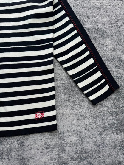 Loewe Striped Embroidered Logo Knit Top