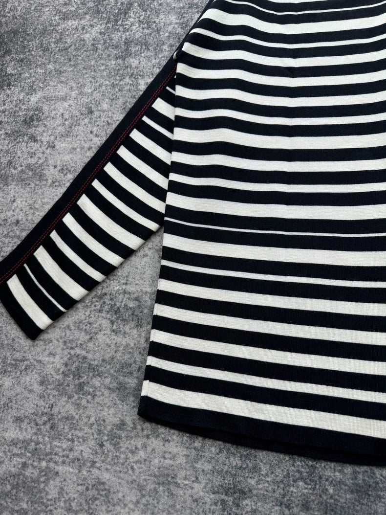 Loewe Striped Embroidered Logo Knit Top